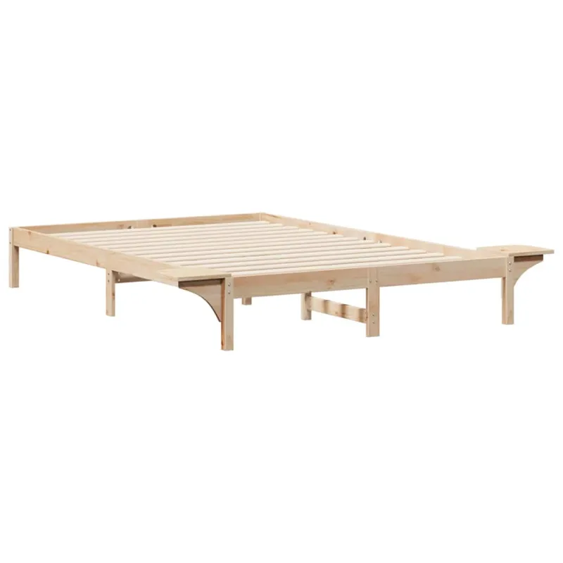 Lovos rėmas su šoninėmis stalelėmis Natūrali 160 x 210 cm
