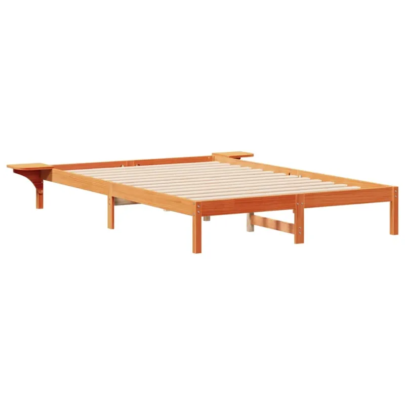 Lovos rėmas su šoninėmis stalelėmis Vaško ruda 160 x 210 cm