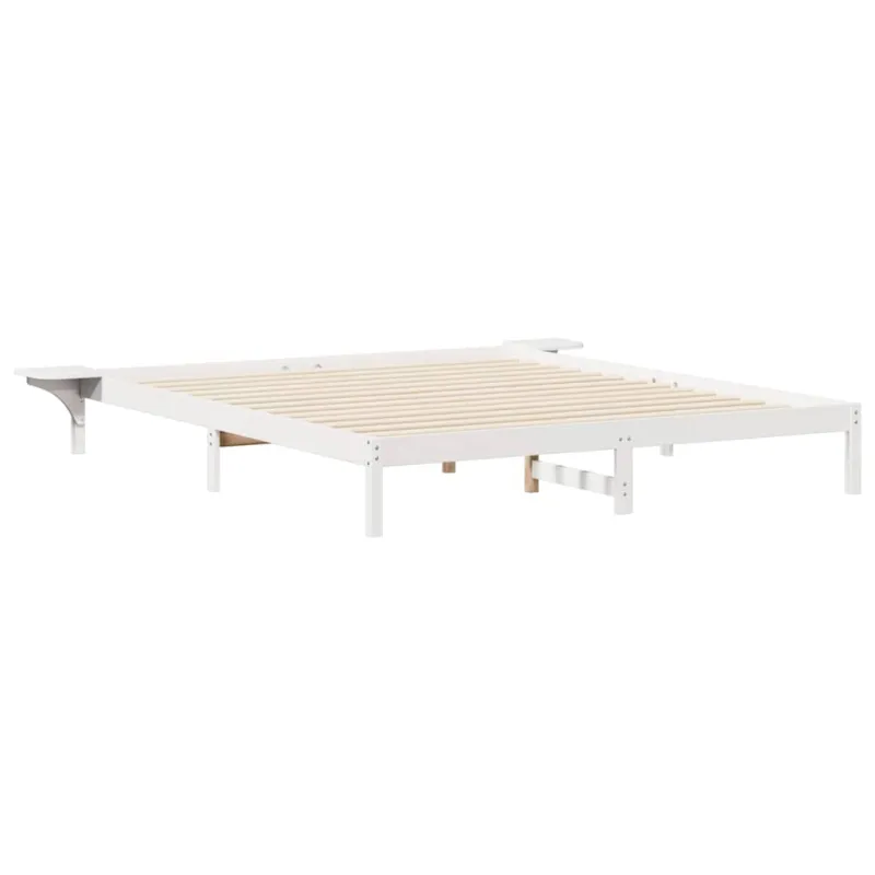 Lovos rėmas su šoninėmis stalelėmis Balta 200 x 210 cm
