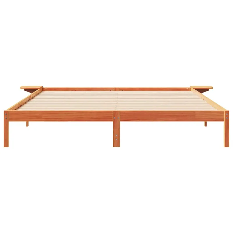 Lovos rėmas su šoninėmis stalelėmis Vaško ruda 200 x 210 cm