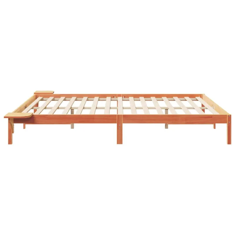 Lovos rėmas su šoninėmis stalelėmis Vaško ruda 200 x 210 cm