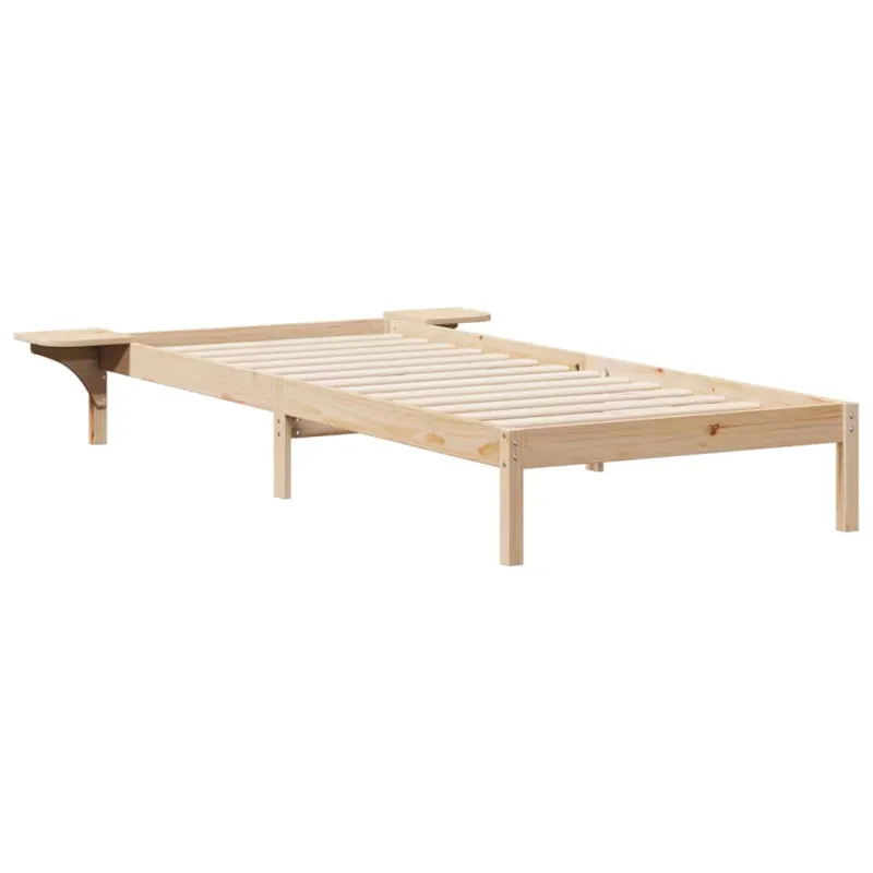 Lovos rėmas su šoninėmis stalelėmis Natūrali 80 x 220 cm