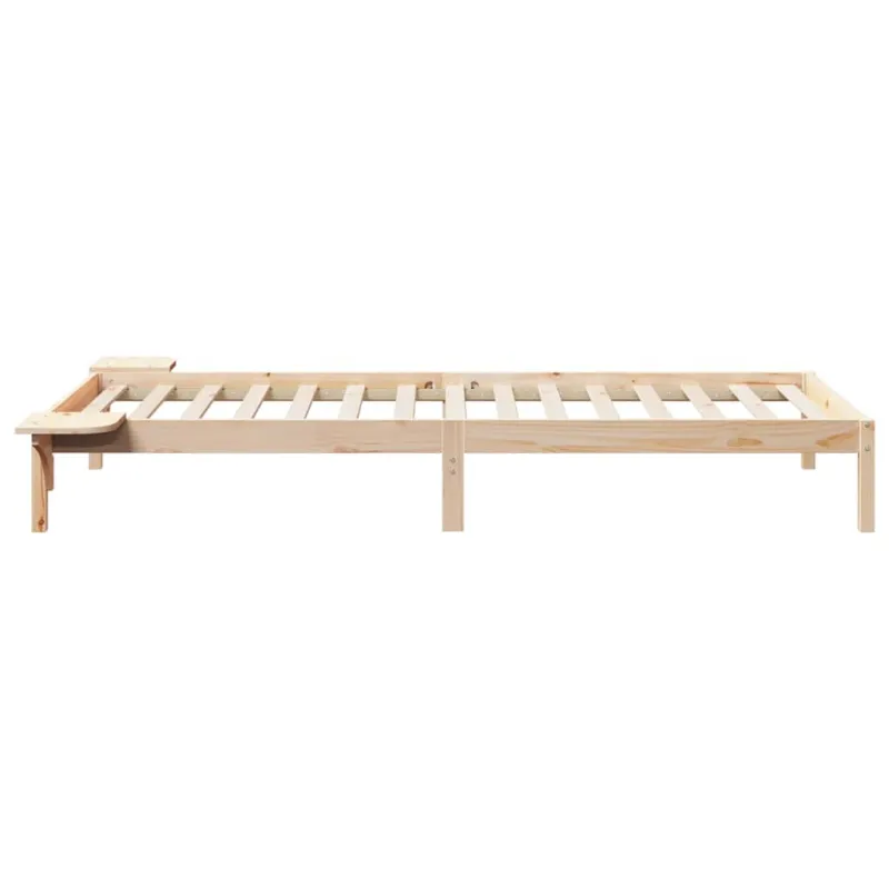 Lovos rėmas su šoninėmis stalelėmis Natūrali 80 x 220 cm