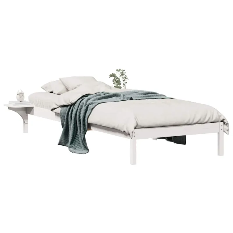 Lovos rėmas su šoninėmis stalelėmis Balta 80 x 220 cm