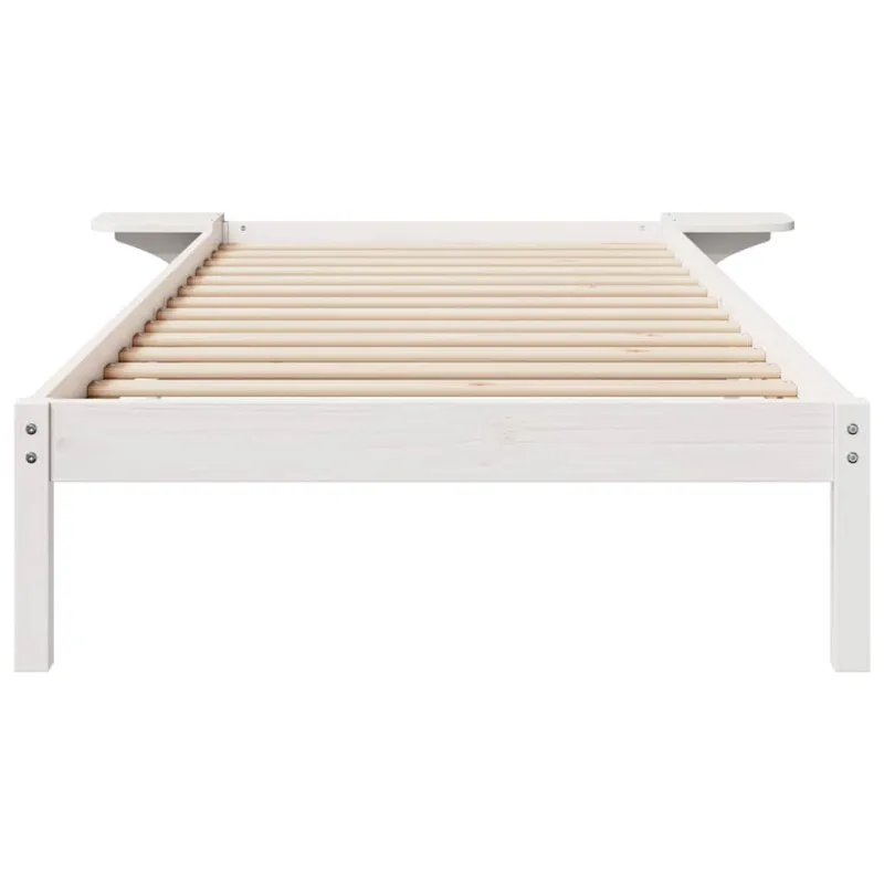 Lovos rėmas su šoninėmis stalelėmis Balta 90 x 220 cm