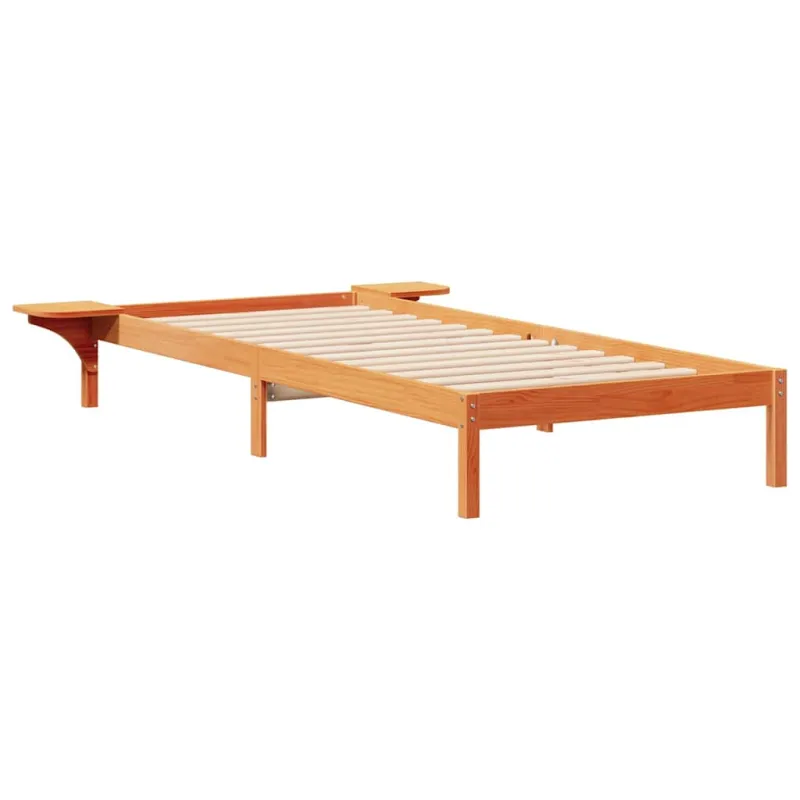Lovos rėmas su šoninėmis stalelėmis Vaško ruda 90 x 220 cm