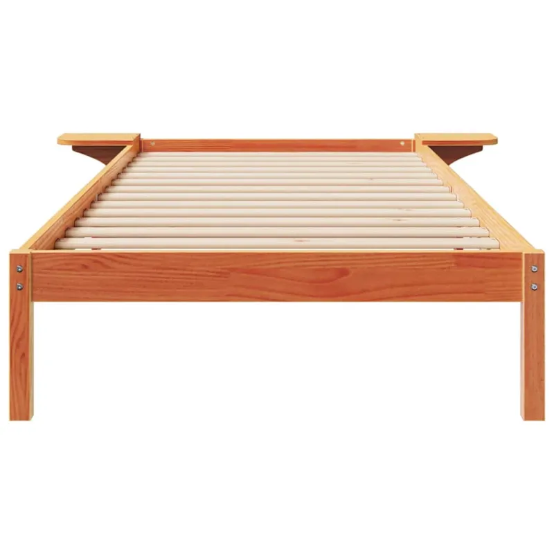 Lovos rėmas su šoninėmis stalelėmis Vaško ruda 100 x 220 cm