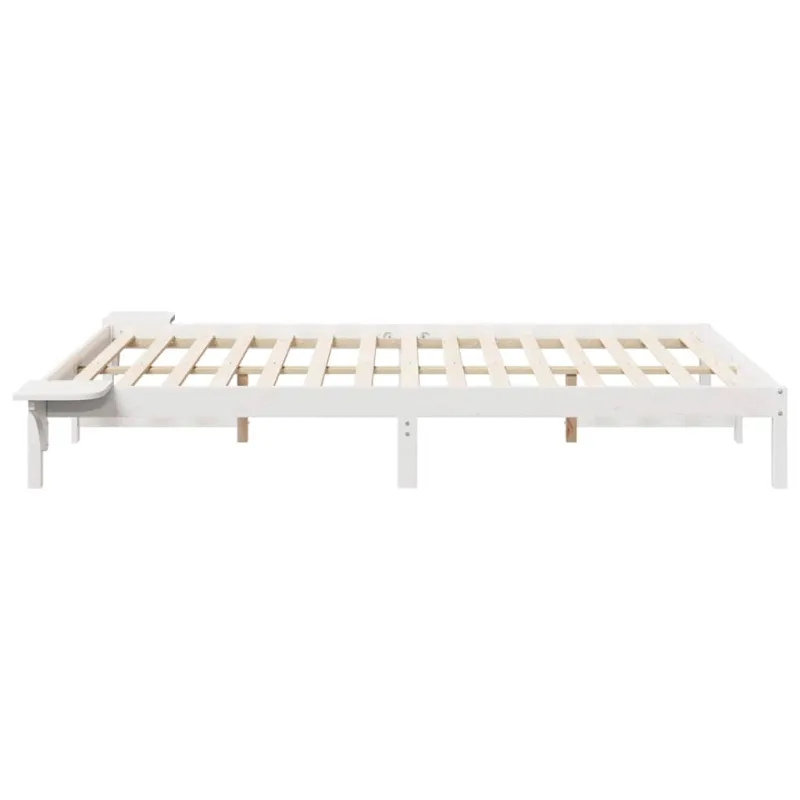Lovos rėmas su šoninėmis stalelėmis Balta 140 x 220 cm