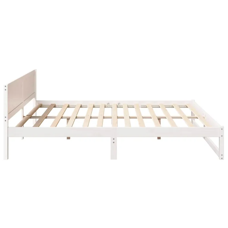 Lovos rėmas Balta 180 x 200 cm Kietos pušies mediena