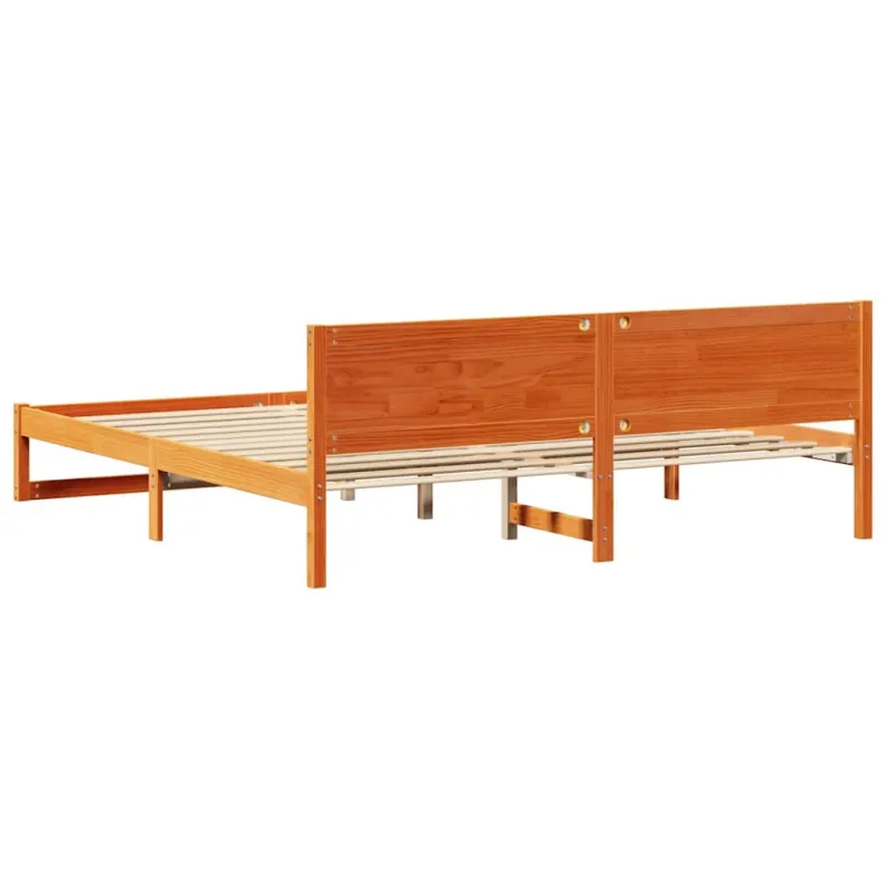 Lovos rėmas Vaško ruda 180 x 200 cm Kietos pušies mediena