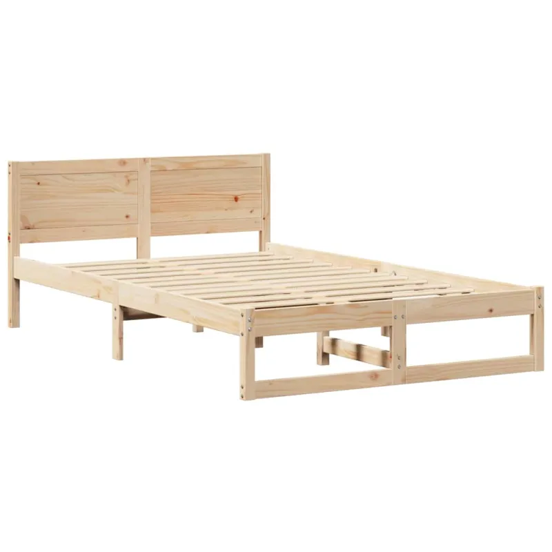 Lovos rėmas Natūrali 135 x 190 cm Kietos pušies mediena