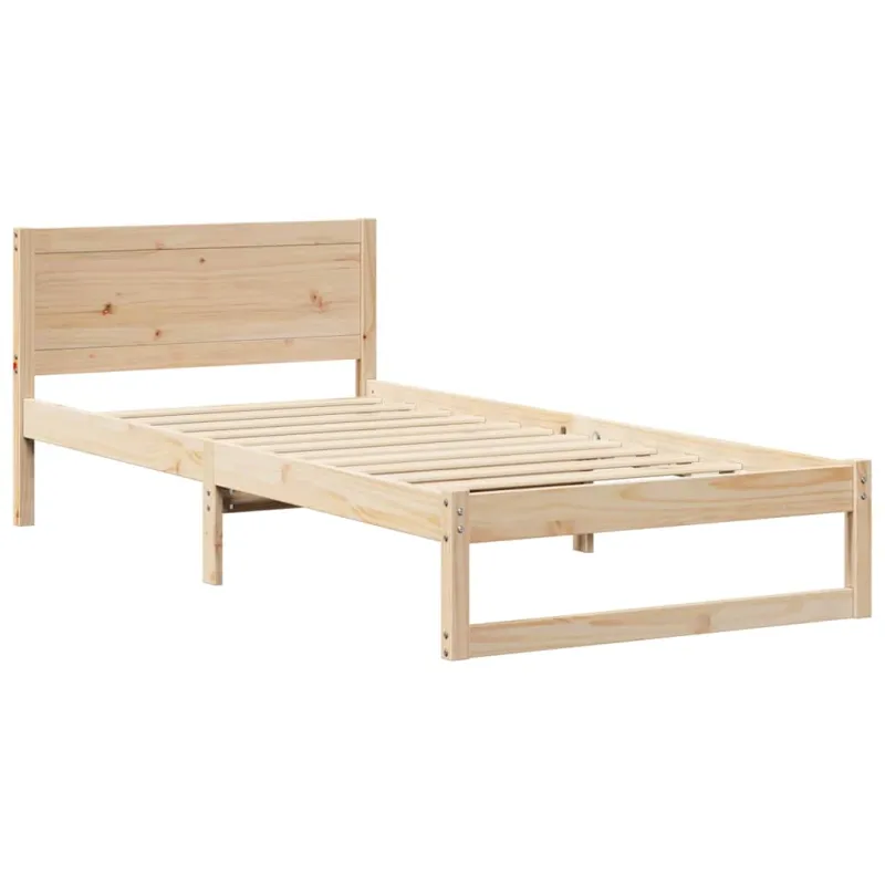 Lovos rėmas Natūrali 90 x 200 cm Kietos pušies mediena