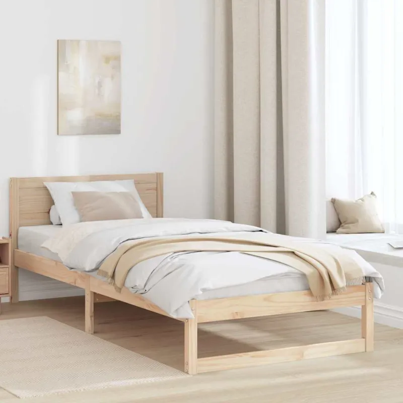 Lovos rėmas Natūrali 80 x 200 cm Kietos pušies mediena