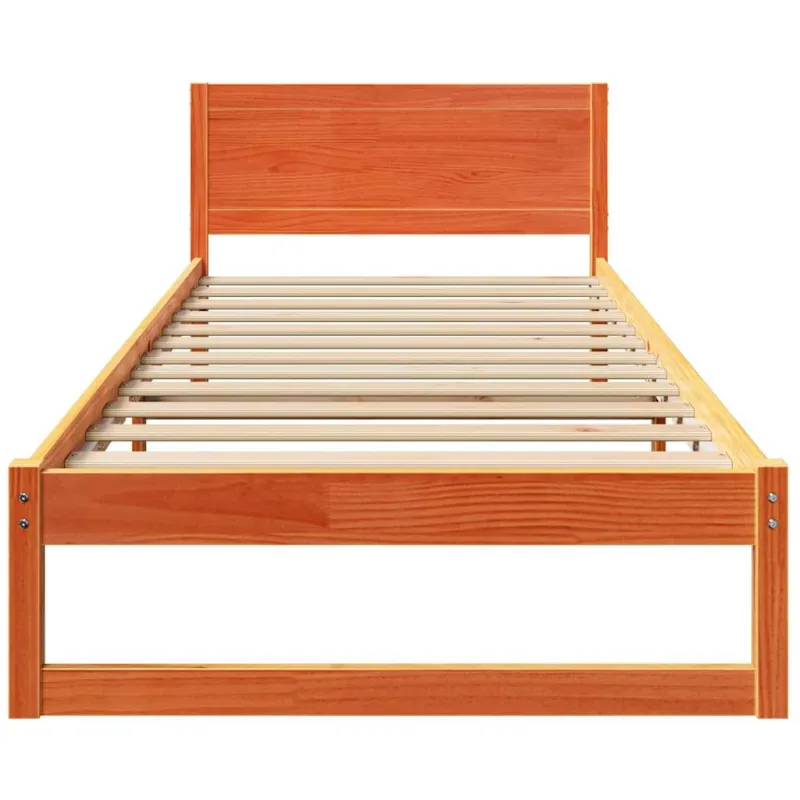 Lovos rėmas Vaško ruda 90 x 190 cm Kietos pušies mediena