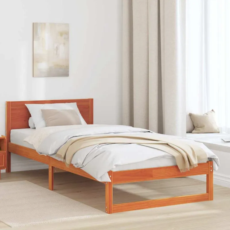 Lovos rėmas Vaško ruda 75 x 190 cm Kietos pušies mediena