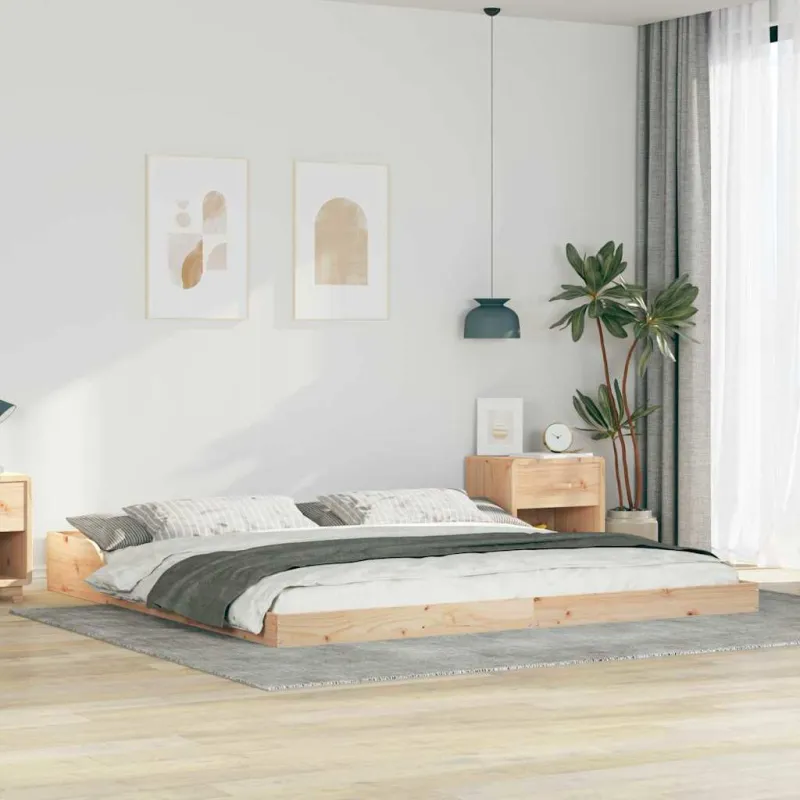 Lovos rėmas Ruda 200 x 200 cm Kietos pušies mediena