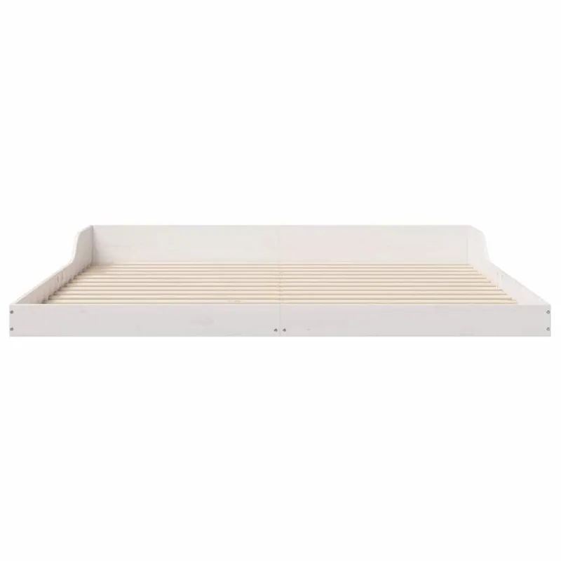 Lovos rėmas Balta 200 x 200 cm Kietos pušies mediena