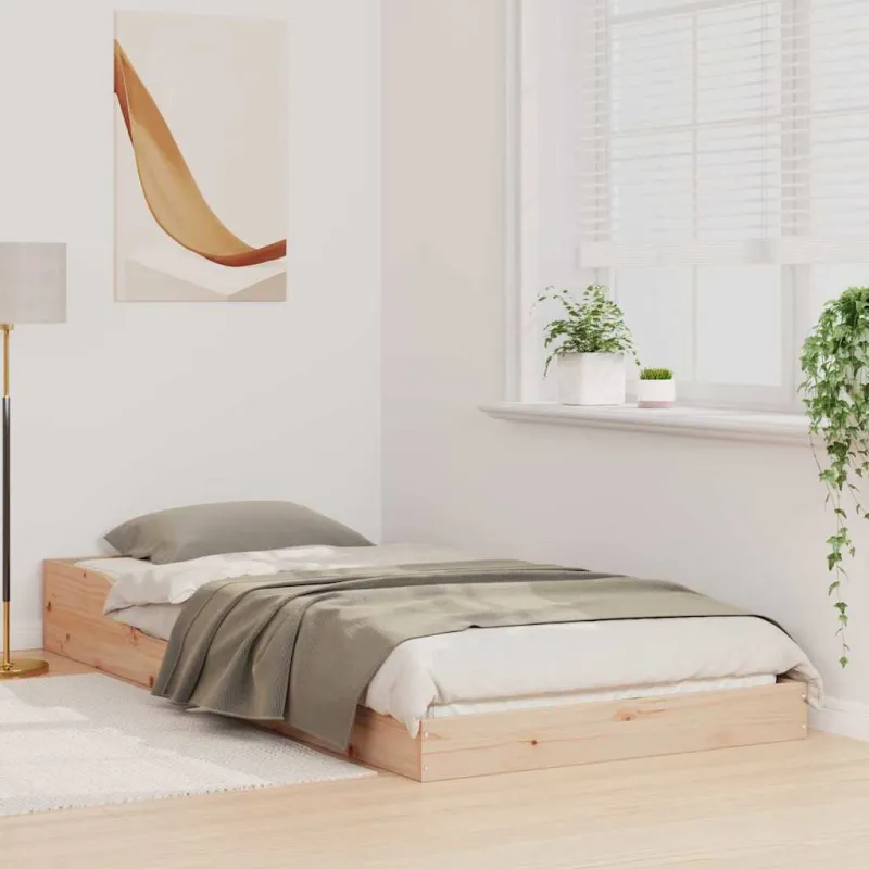 Lovos rėmas Natūrali 75 x 190 cm Kietos pušies mediena