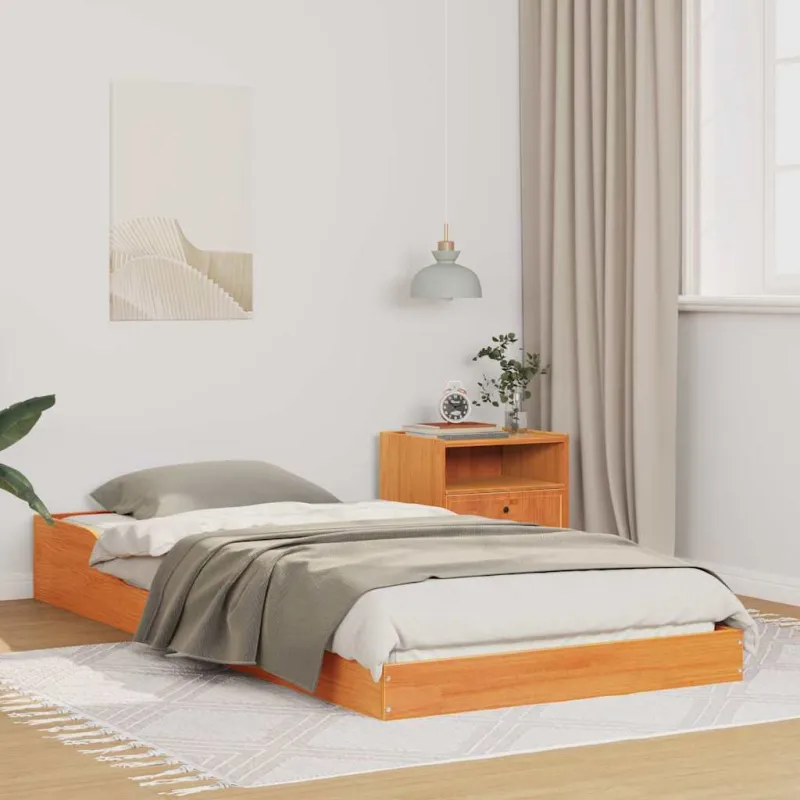 Lovos rėmas Vaško ruda 75 x 190 cm Kietos pušies mediena