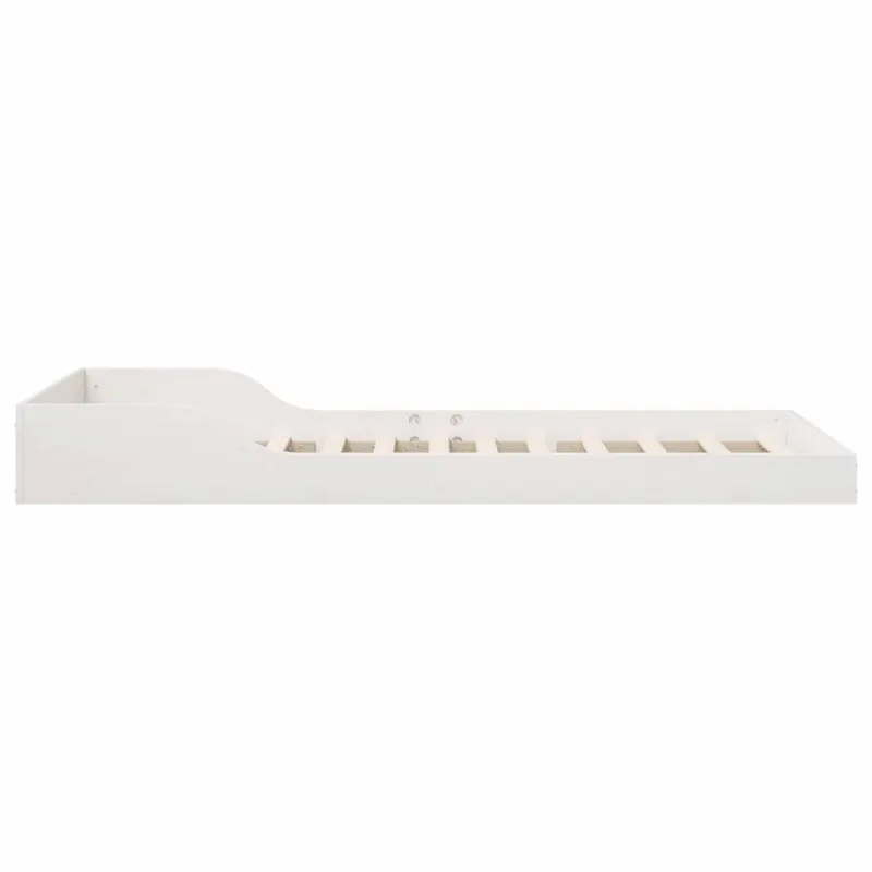 Lovos rėmas Balta 90 x 210 cm Kietos pušies mediena