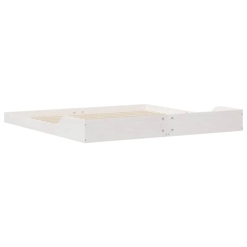 Lovos rėmas Balta 200 x 210 cm Kietos pušies mediena