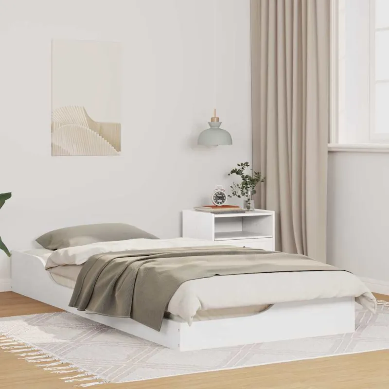 Lovos rėmas Balta 80 x 200 cm Kietos pušies mediena