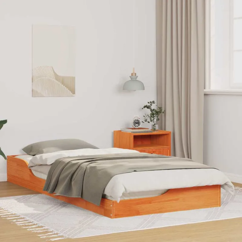 Lovos rėmas Vaško ruda 80 x 200 cm Kietos pušies mediena