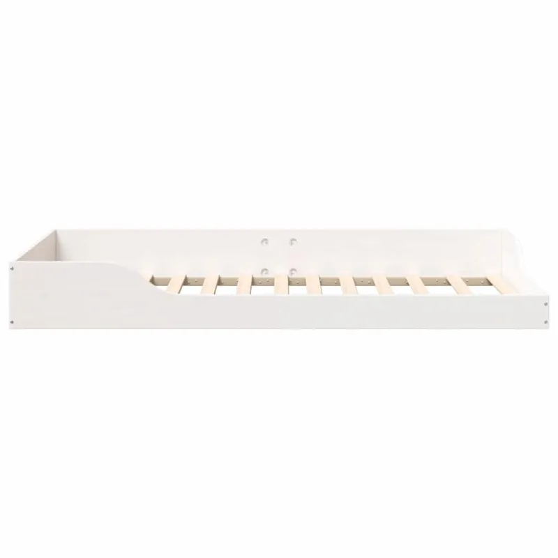 Lovos rėmas Balta 75 x 190 cm Kietos pušies mediena