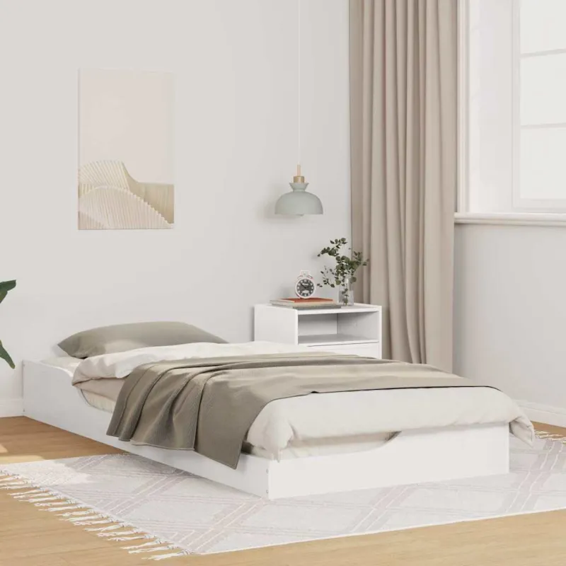 Lovos rėmas Balta 80 x 210 cm Kietos pušies mediena