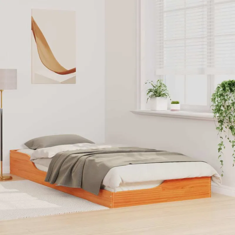 Lovos rėmas Vaško ruda 90 x 210 cm Kietos pušies mediena