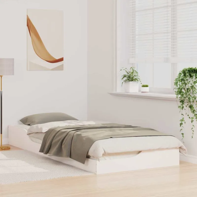 Lovos rėmas Balta 80 x 220 cm Kietos pušies mediena