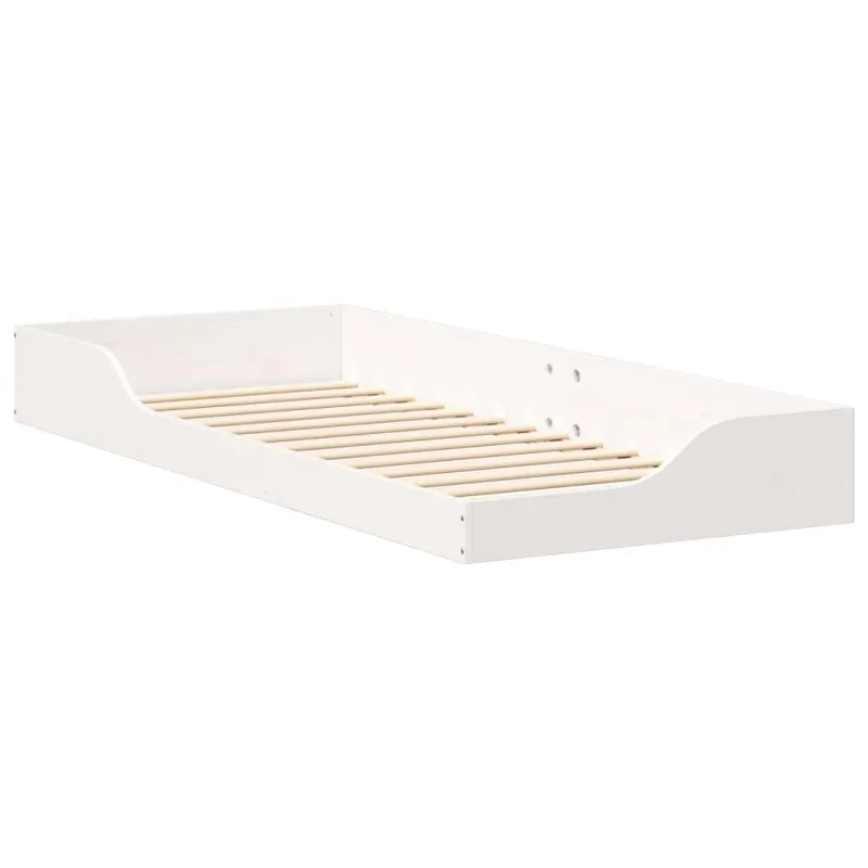 Lovos rėmas Balta 80 x 220 cm Kietos pušies mediena