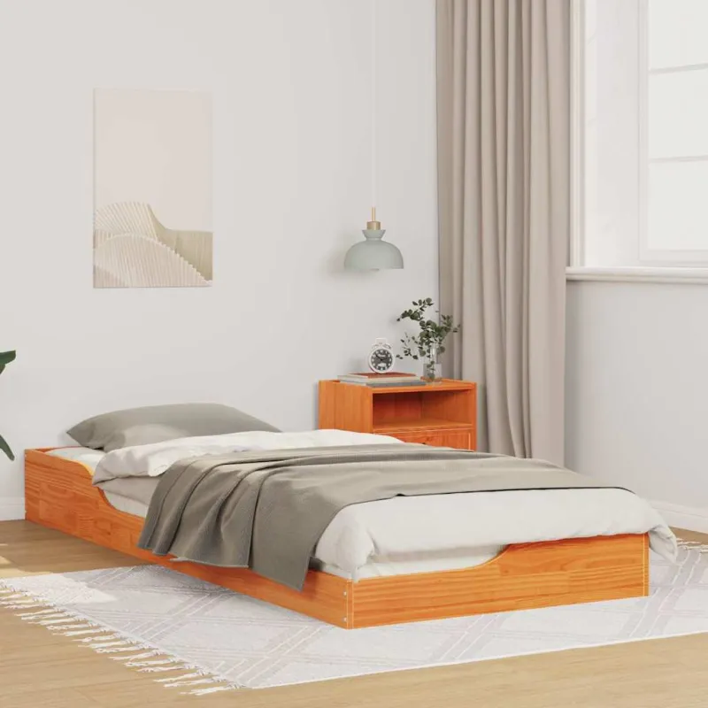 Lovos rėmas Vaško ruda 100 x 220 cm Kietos pušies mediena