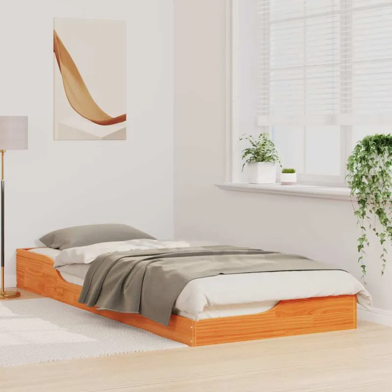 Lovos rėmas Vaško ruda 100 x 220 cm Kietos pušies mediena