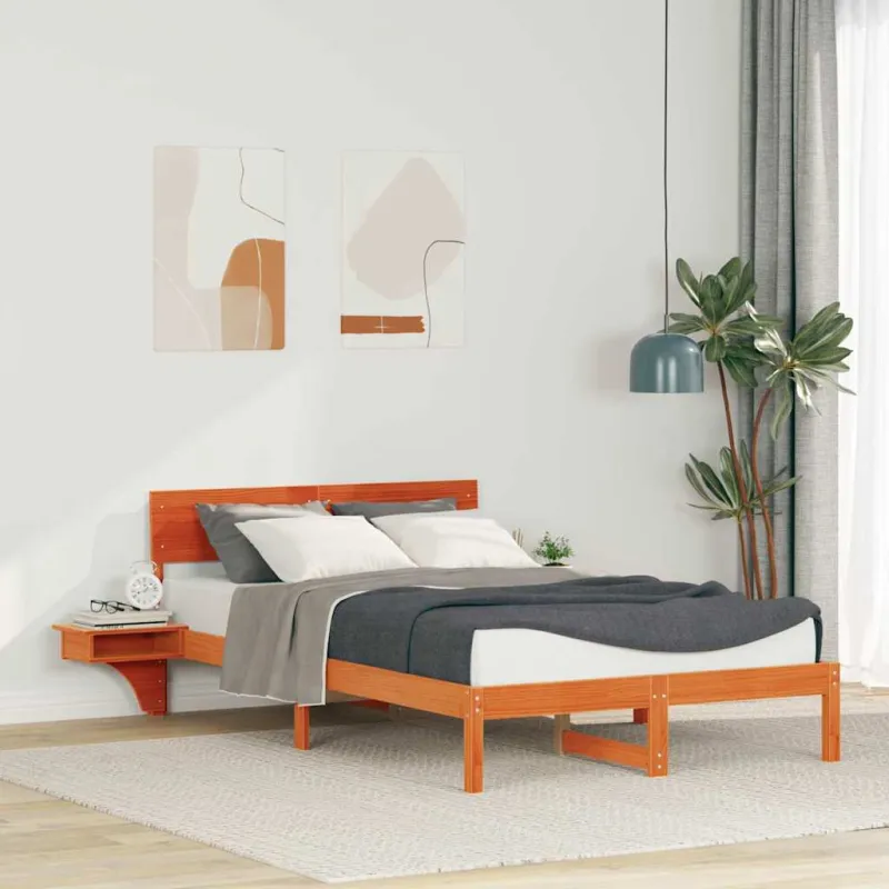 Lovos rėmas Vaško ruda 135 x 190 cm Kietos pušies mediena