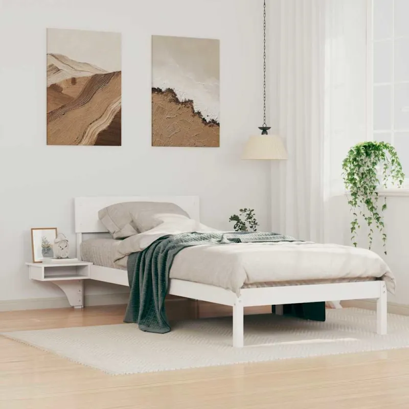 Lovos rėmas Balta 100 x 200 cm Kietos pušies mediena