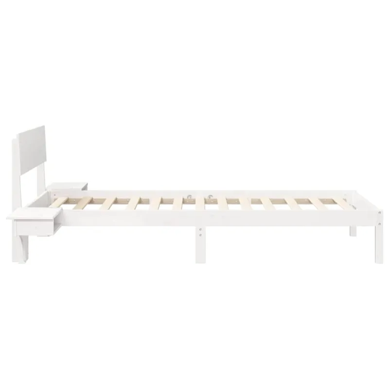 Lovos rėmas Balta 100 x 200 cm Kietos pušies mediena