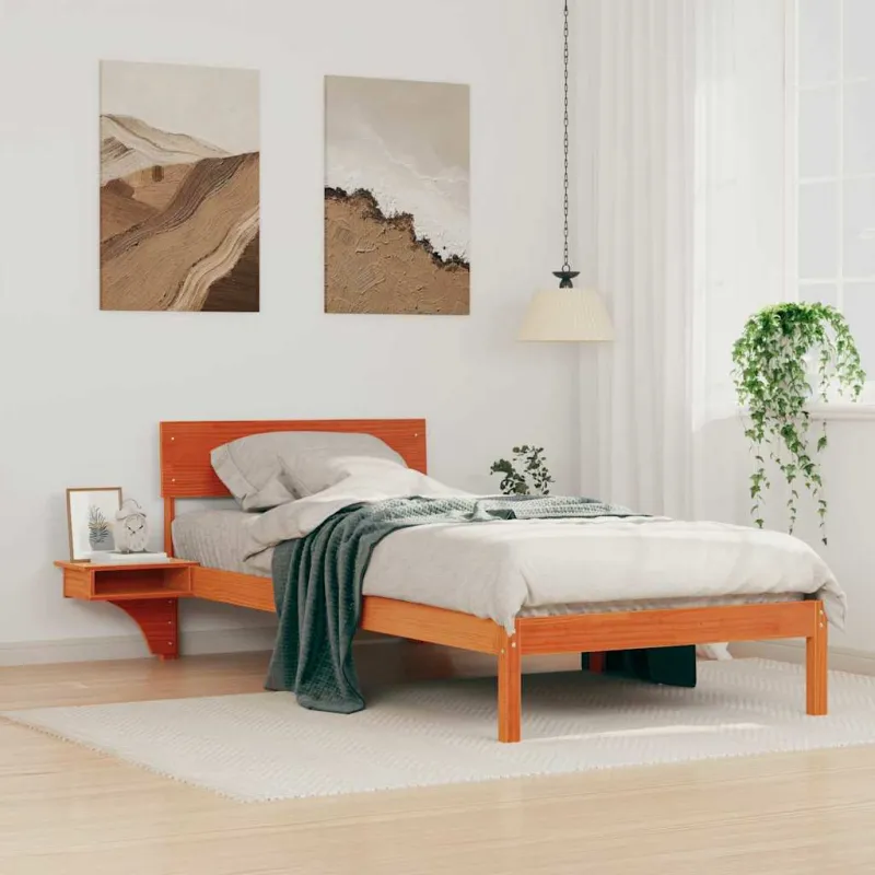 Lovos rėmas Vaško ruda 90 x 200 cm Kietos pušies mediena