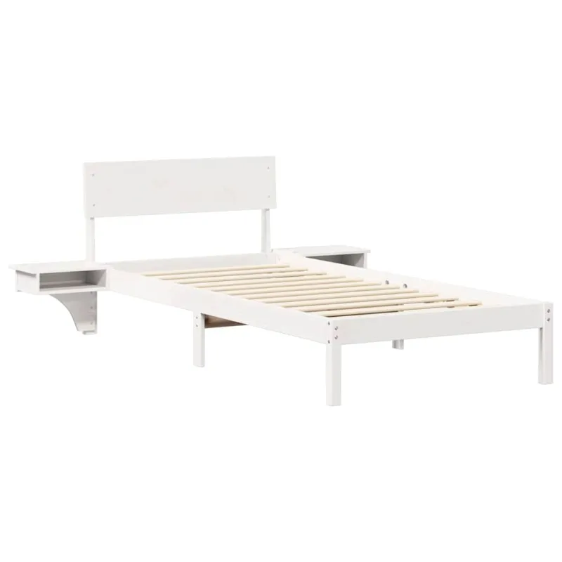 Lovos rėmas Balta 80 x 200 cm Kietos pušies mediena