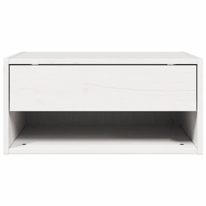 Naktinis staliukas 2 pcs Balta 50 x 32,5 x 24 cm Pušies masyvas