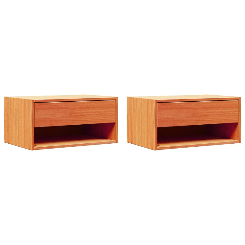 Naktinis staliukas 2 pcs Vaško ruda 50 x 32,5 x 24 cm
