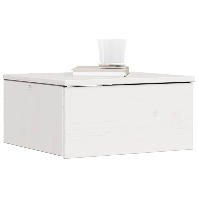 Naktinis staliukas 2 pcs Balta 37 x 35 x 18,5 cm Pušies masyvas