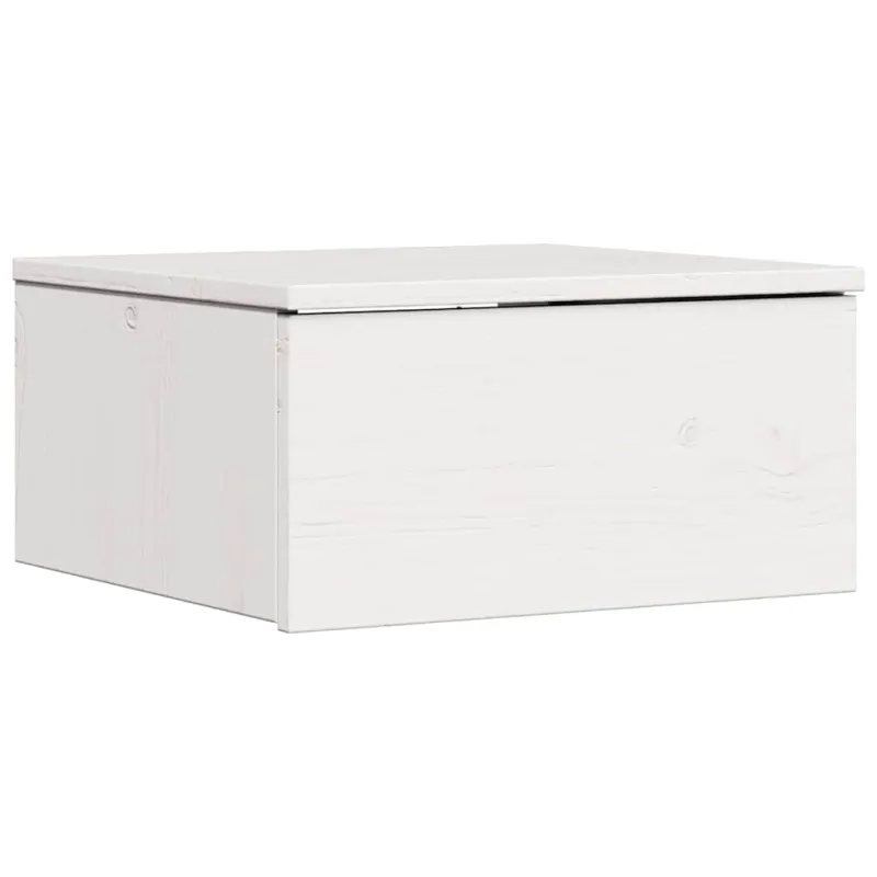 Naktinis staliukas 2 pcs Balta 37 x 35 x 18,5 cm Pušies masyvas