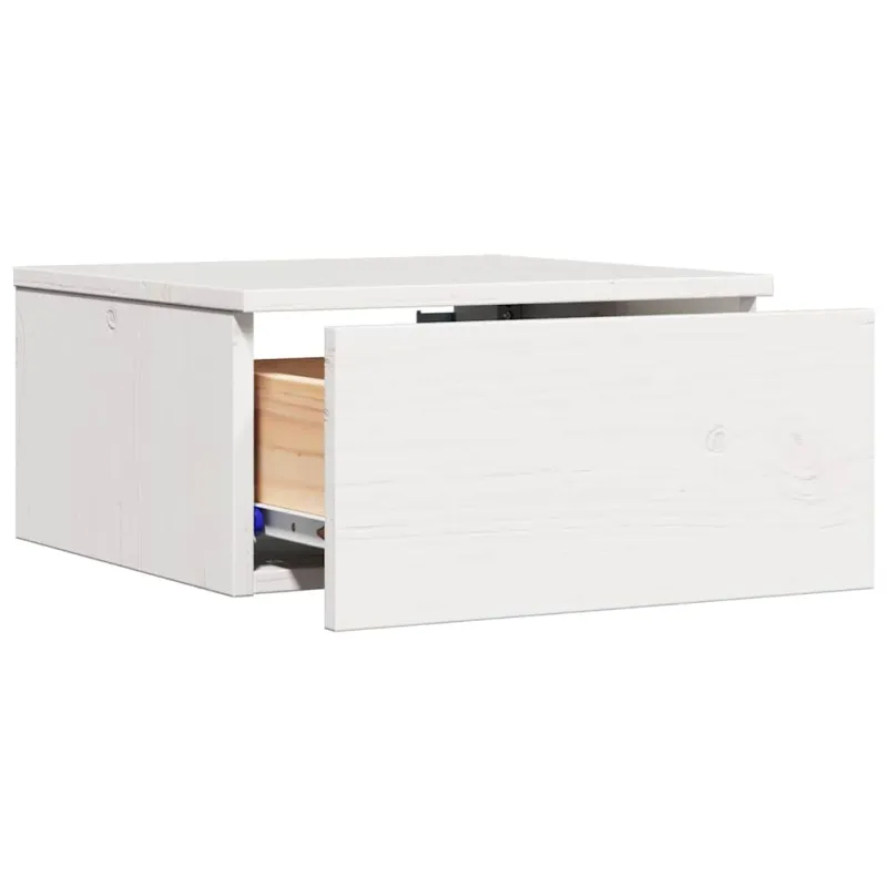Naktinis staliukas 2 pcs Balta 37 x 35 x 18,5 cm Pušies masyvas