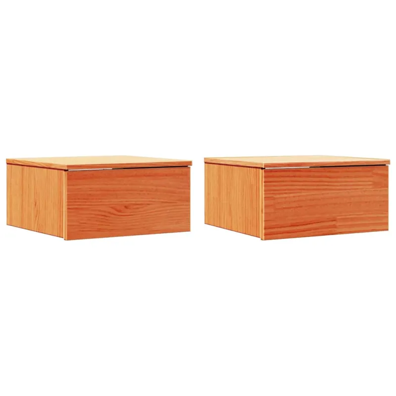 Naktinis staliukas 2 pcs Vaško ruda 37 x 35 x 18,5 cm