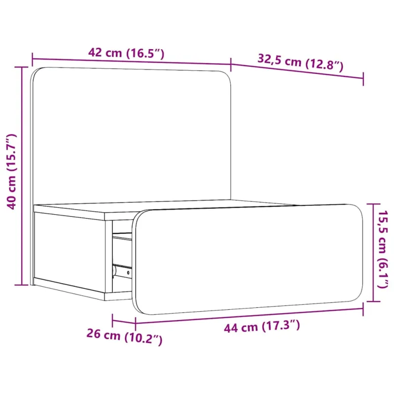 Naktinis staliukas 2 pcs Balta 44 x 32,5 x 40 cm Pušies masyvas