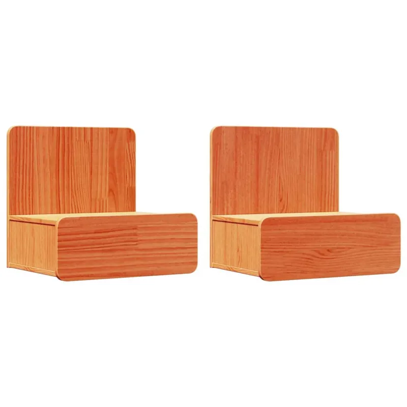 Naktinis staliukas 2 pcs Vaško ruda 44 x 32,5 x 40 cm