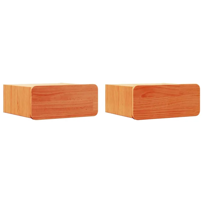 Naktinis staliukas 2 pcs Vaško ruda 39 x 34 x 16,5 cm