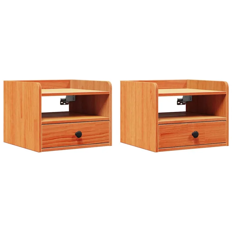 Naktinis staliukas 2 pcs Vaško ruda 38 x 36 x 29,5 cm