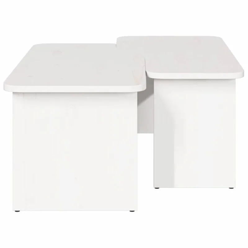 Kavos staliukas 2 pcs Balta Pušies masyvas